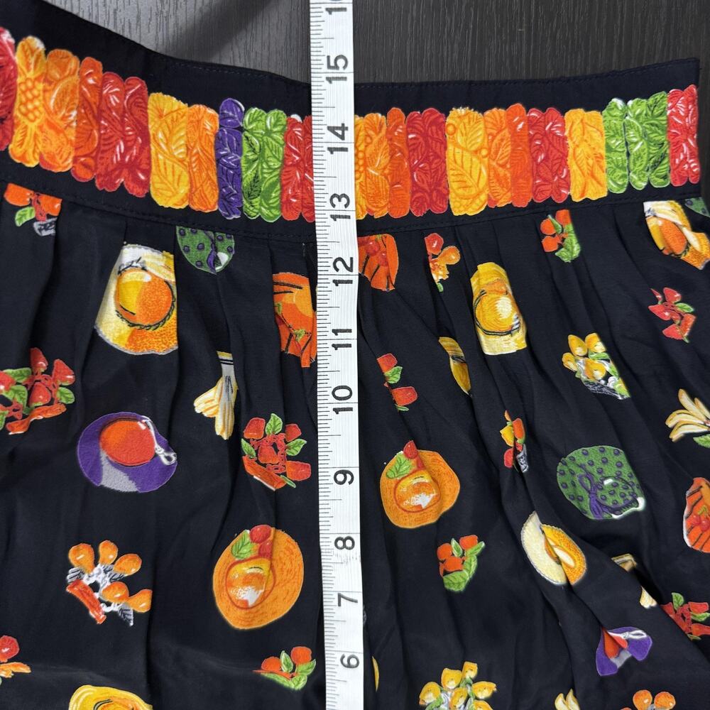 Vintage Platinum By Dorothy Schoelen Set Women 10 Fruit Shirt Wide Leg Pants 90s - Picture 15 of 16